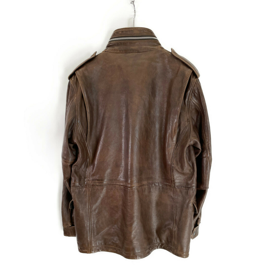 AVIREX(アヴィレックス)のアヴィレックス 【美品/国内正規】6111048 AGED LEATHER TYPE M-65 シープスキン L メンズのジャケット/アウター(レザージャケット)の商品写真