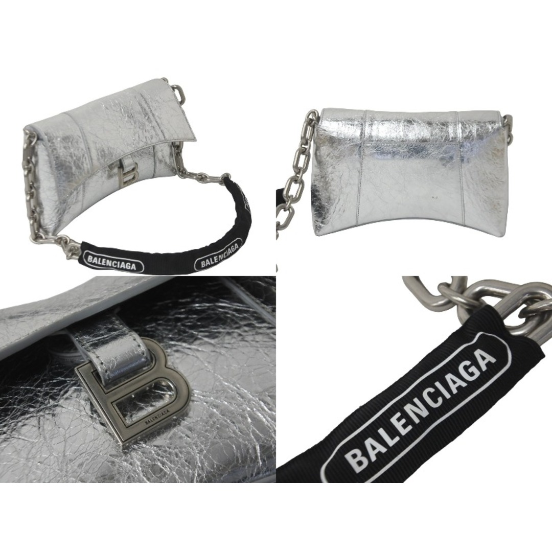 Balenciaga(バレンシアガ)のBALENCIAGA バレンシアガ ショルダーバッグ Downtown XS ダウンタウン 689121 チェーンショルダー シルバー 美品 中古 59854 レディースのバッグ(ハンドバッグ)の商品写真