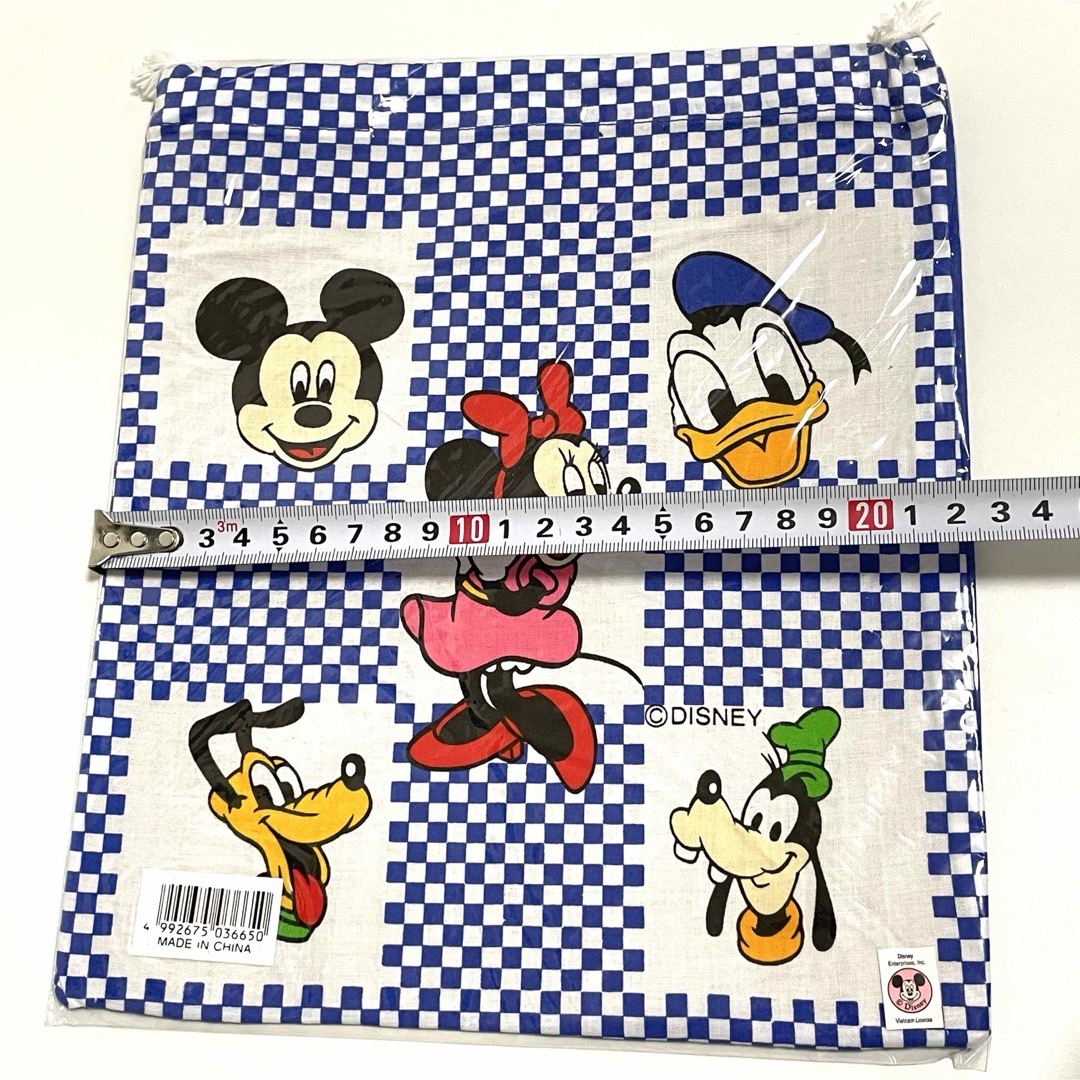 Disney(ディズニー)の新品 未使用 レトロ ディズニー 巾着袋 ミニー ミッキー ドナルド 古い キッズ/ベビー/マタニティのこども用バッグ(ランチボックス巾着)の商品写真