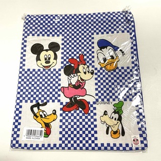 ディズニー(Disney)の新品 未使用 レトロ ディズニー 巾着袋 ミニー ミッキー ドナルド 古い(ランチボックス巾着)