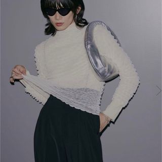 アメリヴィンテージ(Ameri VINTAGE)の2PIECES SHEER POPCORN TOP(カットソー(長袖/七分))