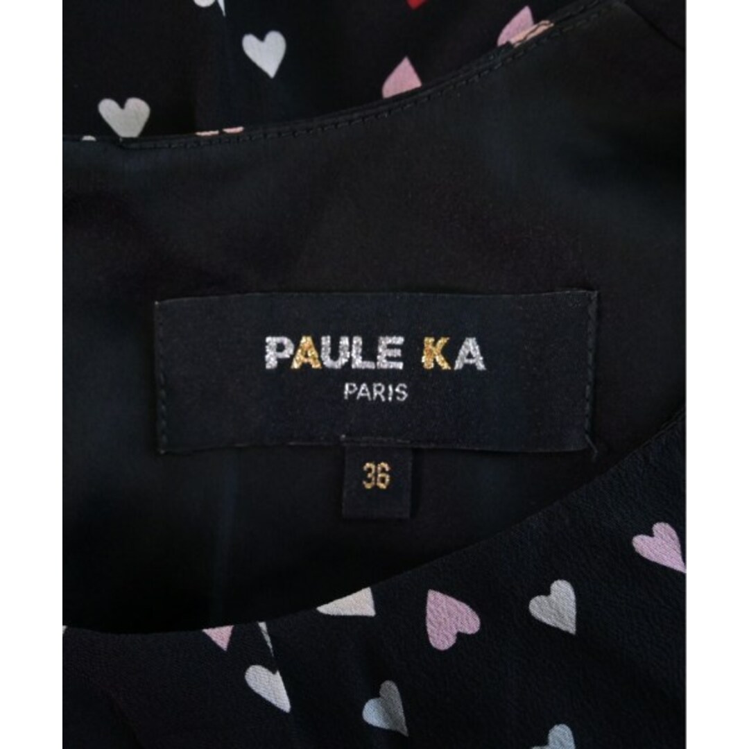 PAULE KA(ポールカ)のPAULE KA ワンピース 36(XS位) 黒xピンクx赤x白(ハート柄) 【古着】【中古】 レディースのワンピース(ひざ丈ワンピース)の商品写真
