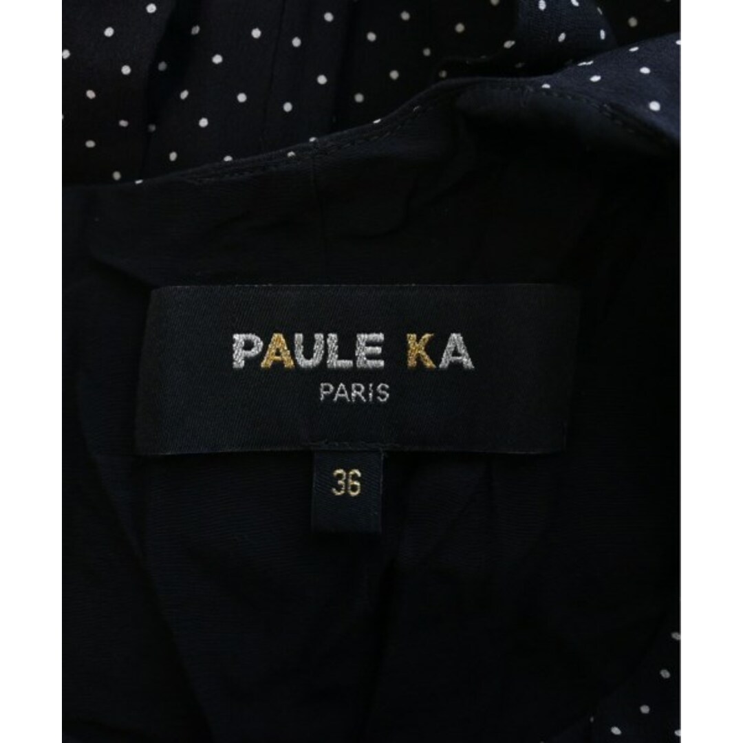 PAULE KA(ポールカ)のPAULE KA ポールカ ワンピース 36(S位) 黒x白(ドット) 【古着】【中古】 レディースのワンピース(ひざ丈ワンピース)の商品写真