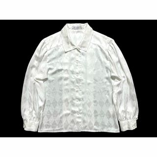 ジバンシィ(GIVENCHY)のジバンシィ グラマー 90s ビンテージ 総柄 アーガイル柄 ブラウス 13号 (カットソー(長袖/七分))