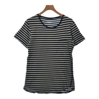 ノンネイティブ(nonnative)のnonnative Tシャツ・カットソー 0(XS位) 黒x白(ボーダー) 【古着】【中古】(Tシャツ/カットソー(半袖/袖なし))