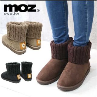 モズ(moz)の【美品】moz☆モズ ニットムートンブーツ(ブーツ)