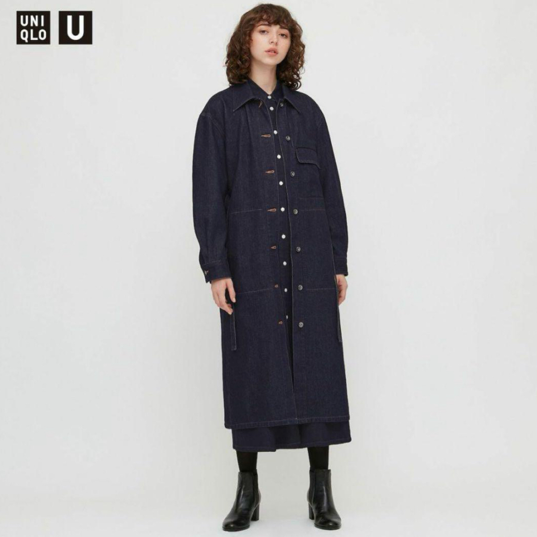 UNIQLO(ユニクロ)のユニクロユーロングデニムコート レディースのジャケット/アウター(ロングコート)の商品写真