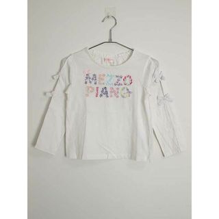 メゾピアノジュニア(mezzo piano junior)の【春物 新入荷!】〓メゾピアノ/mezzo piano〓130cm 長袖Tシャツ/長袖カットソー/ロンT ホワイト系 ’21年製【中古】子供服 キッズ kids ジュニア 女の子 春 bottoms 402042(Tシャツ/カットソー)