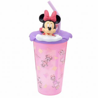ディズニー(Disney)の新品☆Disney ディズニー ミニーマウス ストロー付きコップ 食器(タンブラー)