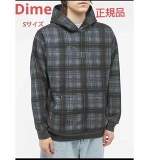 Dime ダイム　チェック　ロゴ　フーディー　パーカー　ブラック(パーカー)