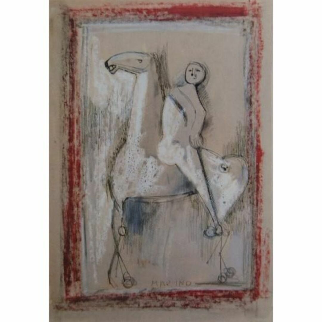 【別倉庫からの配送】 Marino Marini、マリノ・マリーニ【Cavaliere】 絵画+タペストリー