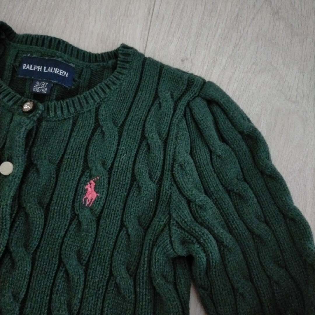 Ralph Lauren(ラルフローレン)のRALPH LAUREN ケーブル カーディガン キッズ/ベビー/マタニティのキッズ服女の子用(90cm~)(カーディガン)の商品写真