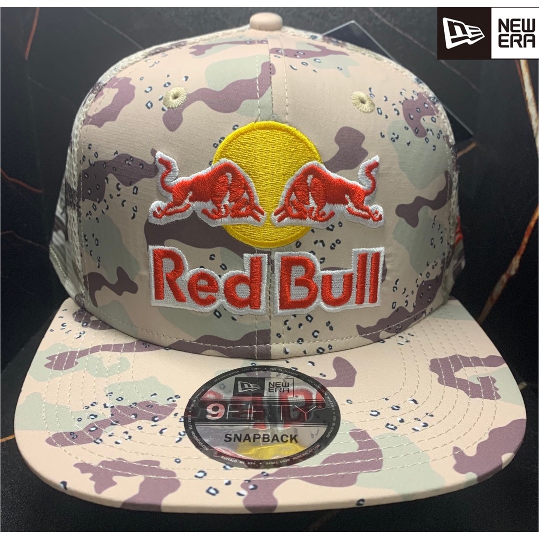 NEW ERA(ニューエラー)の刺繍多数RedBull レッドブル ニューエラメッシュキャップ　迷彩 メンズの帽子(キャップ)の商品写真