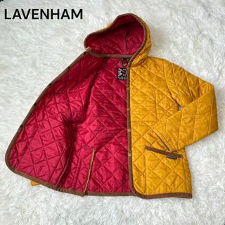 ラベンハム(LAVENHAM)のLAVENHAM ラベンハム　キルティング　ジャケット　イエロー　レッド　36(ブルゾン)