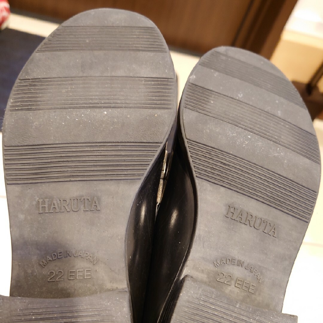 HARUTA(ハルタ)のHARUTA　ハルタ　ローファー黒　22EEE キッズ/ベビー/マタニティのキッズ靴/シューズ(15cm~)(ローファー)の商品写真