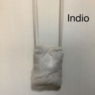 インディオ(indio)のIndio ミニファーショルダーバック　白(ショルダーバッグ)