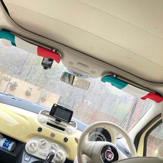 FIAT500 サンバイザーカバー2点セット　ハンドメイド(車内アクセサリ)