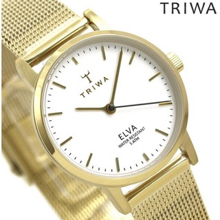 トリワ(TRIWA)の【新品】TRIWA スリムメッシュ イエローゴールドウォッチ(腕時計)