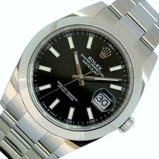 ロレックス(ROLEX)の　ロレックス ROLEX デイトジャスト41 ランダム番 126300 ブライトブラック ステンレススチール 自動巻き メンズ 腕時計(その他)