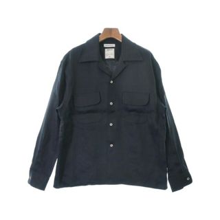 【新品】MADISONBLUE 定価10万 ウール ロングシャツ 金ボタン 00✿カラーNAVY