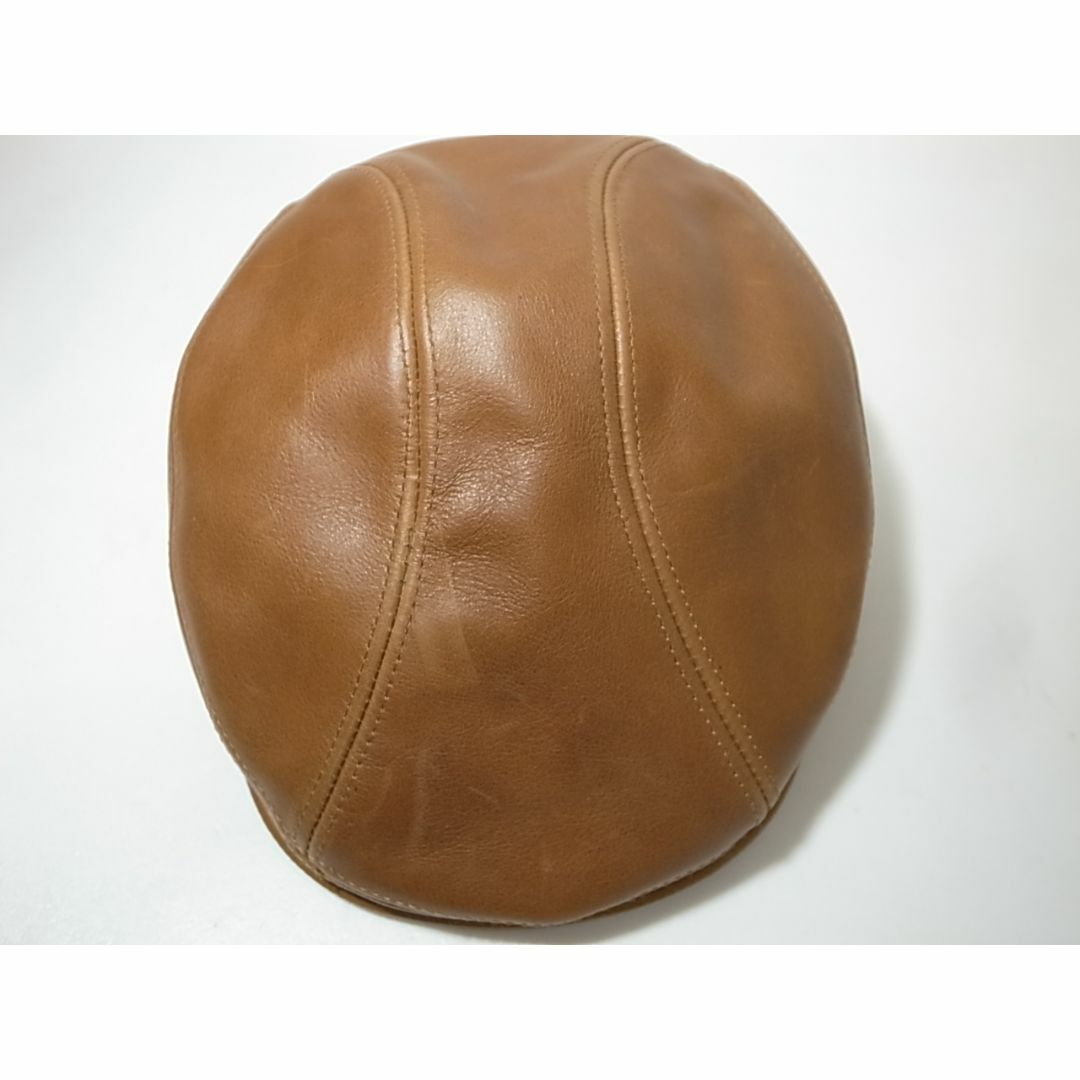 NEW YORK HAT(ニューヨークハット)のUSA製Vintage Leather 1900革製 ビンテージ加工L/XL新品 メンズの帽子(ハンチング/ベレー帽)の商品写真