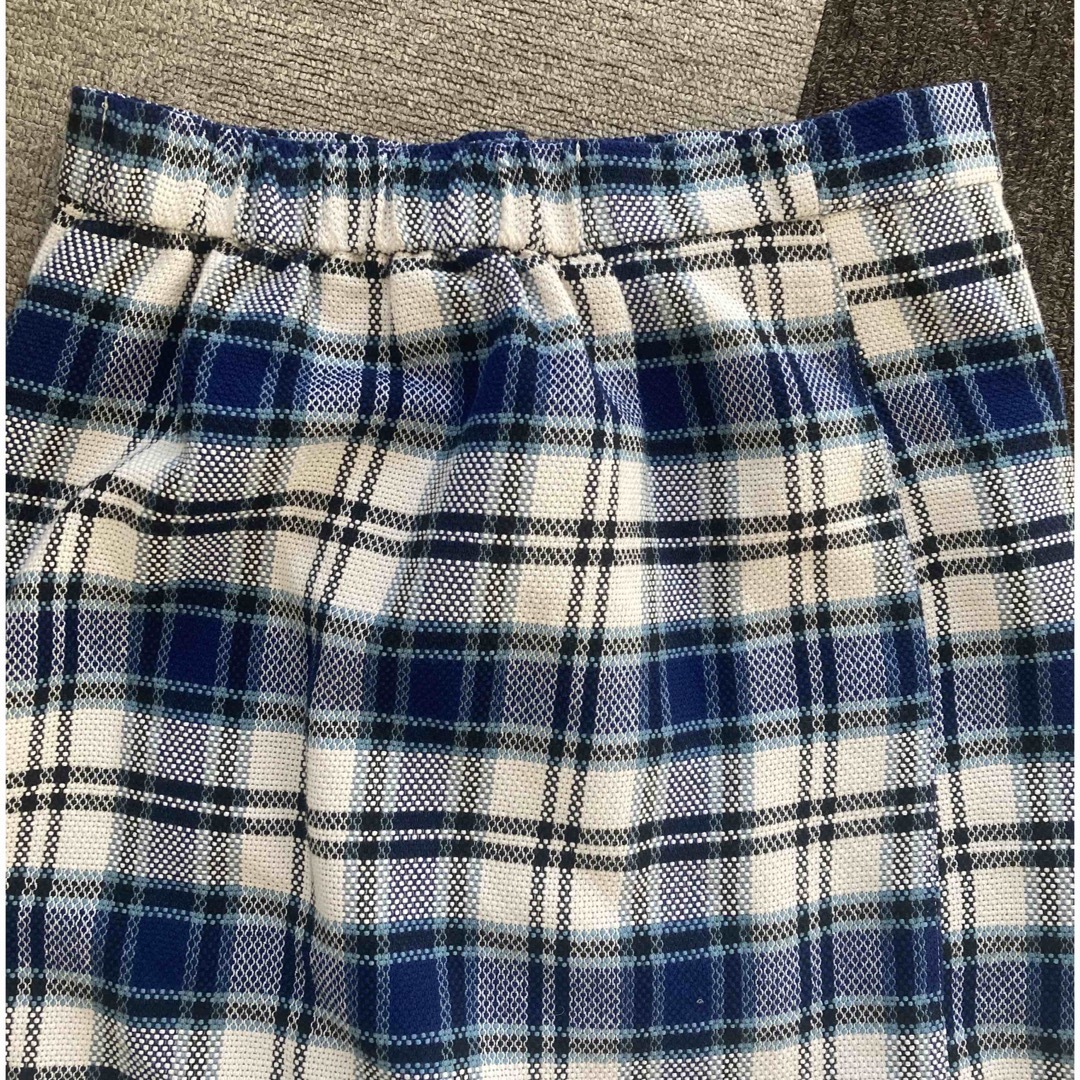 AG by aquagirl(エージーバイアクアガール)のチェック柄　バイカラー　膝丈スカート レディースのスカート(ひざ丈スカート)の商品写真