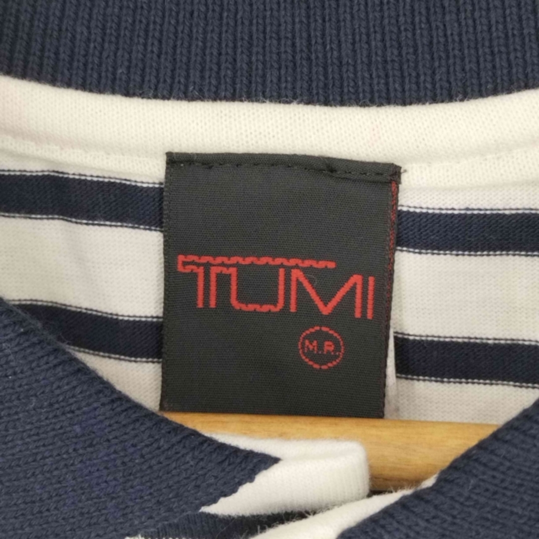 TUMI(トゥミ)のTUMI(トゥミ) ロゴ刺繍 ボーダー ポロシャツ メンズ トップス ポロシャツ メンズのトップス(ポロシャツ)の商品写真
