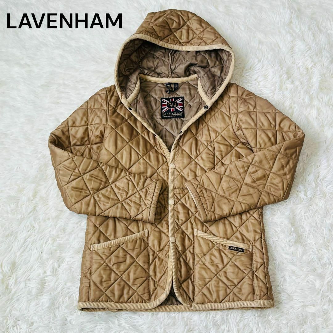 LAVENHAM(ラベンハム)のLAVENHAM ラベンハム　キルティング　ジャケット　ベージュ　ブラウン　36 レディースのジャケット/アウター(ブルゾン)の商品写真