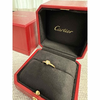 カルティエ(Cartier)のカルティエ ダムール ディアマンレジェ ハート リング PG サイズ50(リング(指輪))
