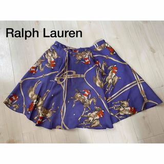 ラルフローレン(Ralph Lauren)のラルフローレン シルク スカート 乗馬 カラー ミニスカート レディース フレア(ひざ丈スカート)