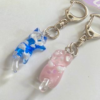 空ねこ　羽ねこ キーホルダー　２個セット(キーホルダー/ストラップ)