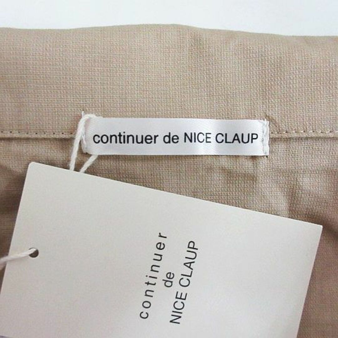 NICE CLAUP(ナイスクラップ)のナイスクラップ ジャケット 長袖 ダブル トレンチコート風 薄手 F ベージュ レディースのジャケット/アウター(その他)の商品写真