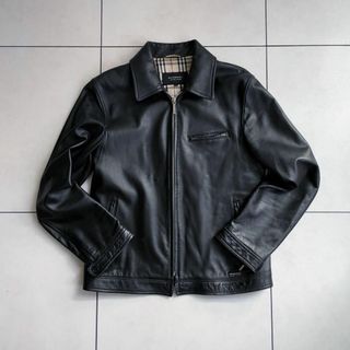 バーバリー(BURBERRY)の【Burberry】シングル ジップアップ ラムレザー ジャケット(レザージャケット)