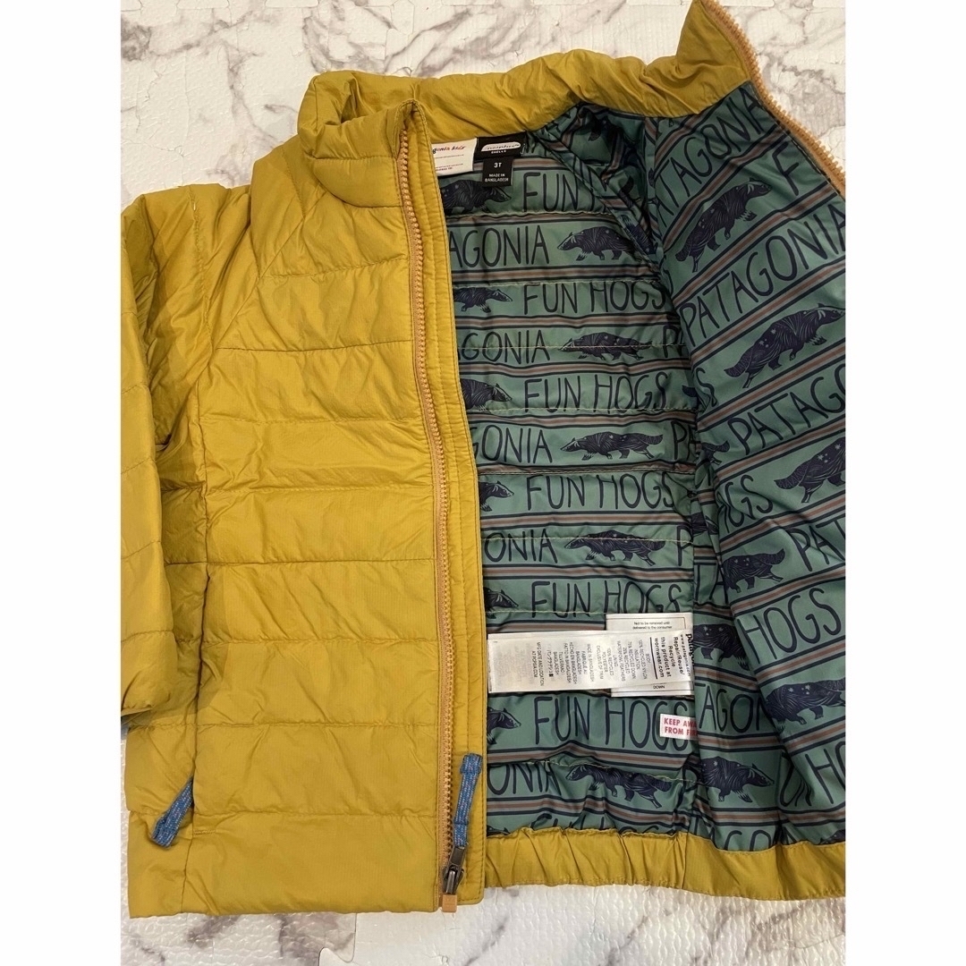 patagonia(パタゴニア)のpatagonia ダウンジャケット 3T キッズ/ベビー/マタニティのキッズ服男の子用(90cm~)(ジャケット/上着)の商品写真