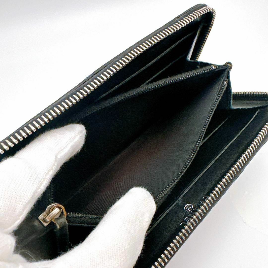CHANEL(シャネル)のシャネル パテントレザー マトラッセ ラウンドファスナー 長財布 財布 ブラック レディースのファッション小物(財布)の商品写真