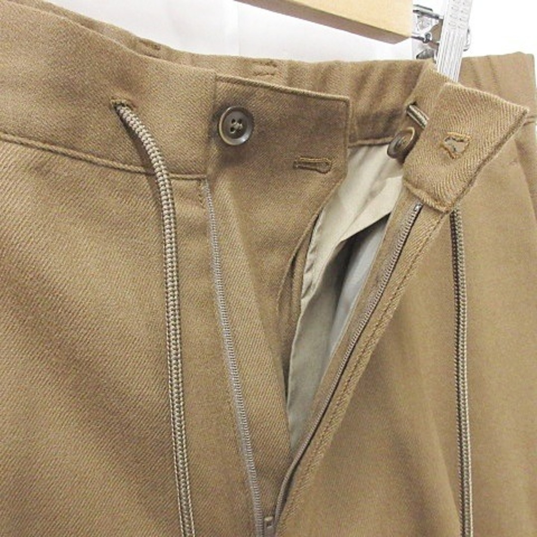 EDIFICE(エディフィス)のエディフィス パンツ スラックス テーパード ロング ゴム キャメル 茶 M メンズのパンツ(スラックス)の商品写真