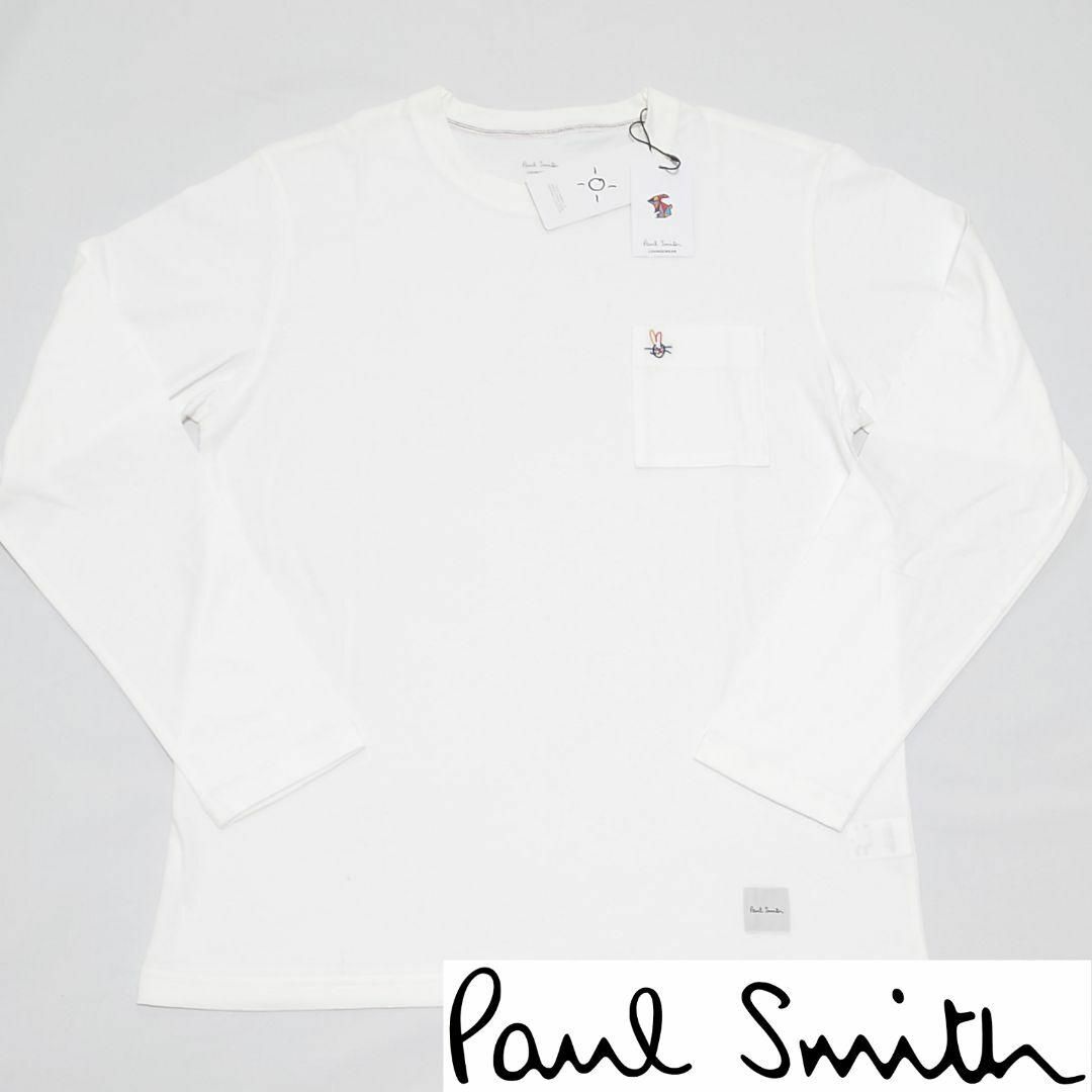 Paul Smith(ポールスミス)の【新品タグ付き】ポールスミス 長袖Tシャツうさぎ メンズM ホワイト メンズのトップス(Tシャツ/カットソー(七分/長袖))の商品写真