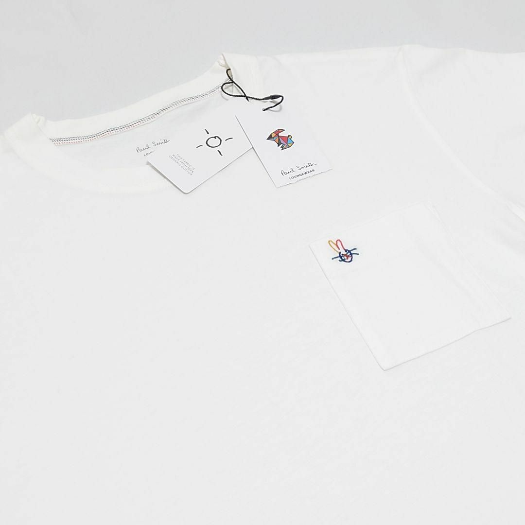 Paul Smith(ポールスミス)の【新品タグ付き】ポールスミス 長袖Tシャツうさぎ メンズM ホワイト メンズのトップス(Tシャツ/カットソー(七分/長袖))の商品写真