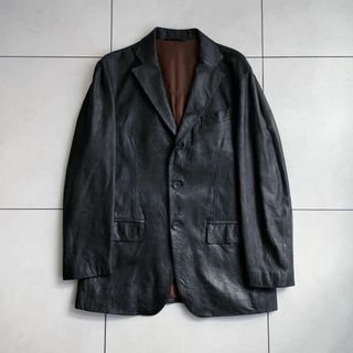 ランバン(LANVIN)の美品【LANVIN】3B ラムレザー テーラードジャケット(レザージャケット)