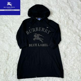 BURBERRY バーバリー　ブルーレーベル　パーカー　ワンピース　スウェット.(ひざ丈ワンピース)