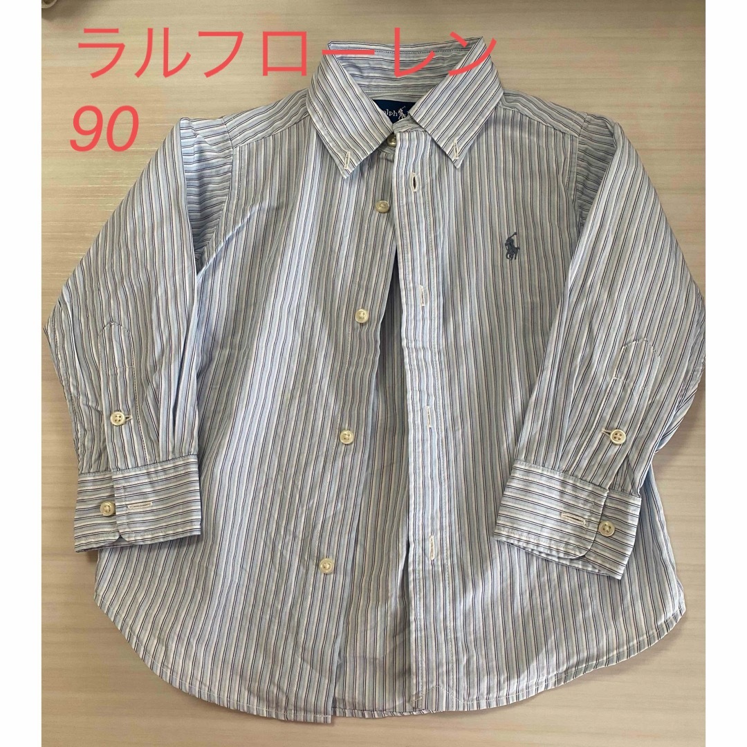 Ralph Lauren(ラルフローレン)のラルフローレン ブルーストライプ シャツ 90 キッズ/ベビー/マタニティのキッズ服男の子用(90cm~)(ブラウス)の商品写真