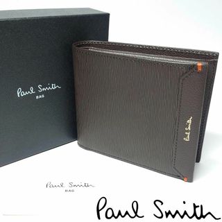 ポールスミス(Paul Smith)の【新品未使用】ポールスミス 二つ折り財布404 ブラウン(折り財布)