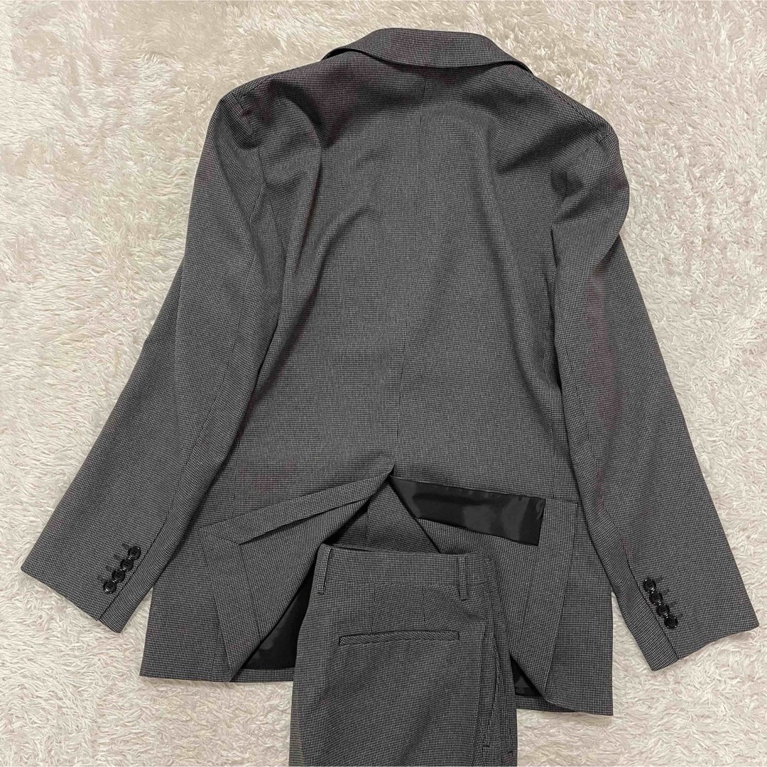 ORIHICA(オリヒカ)の極美品★3Lオリヒカ　スーツ　セットアップ　チェック　ストレッチ　グレー　2B メンズのスーツ(セットアップ)の商品写真