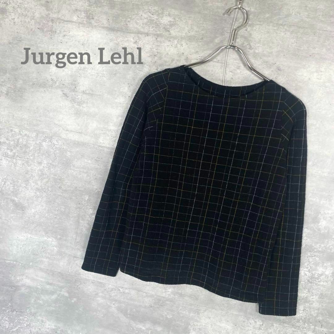Jurgen Lehl(ヨーガンレール)の『Jurgen Lehl』 ヨーガンレール (M) チェックTシャツ レディースのトップス(Tシャツ(長袖/七分))の商品写真