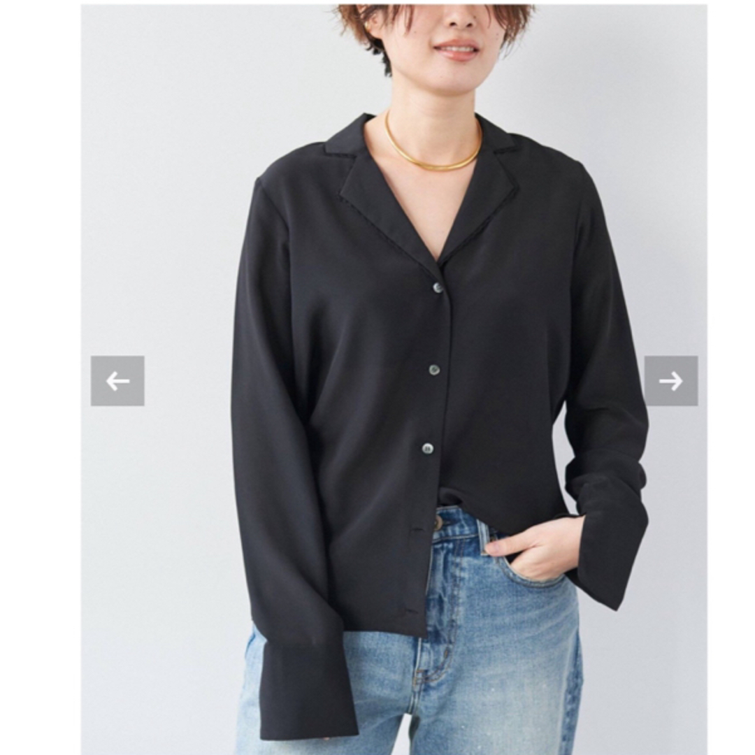 Plage(プラージュ)の美品　Plage  プラージュ　Silk open collar ブラウス レディースのトップス(シャツ/ブラウス(長袖/七分))の商品写真