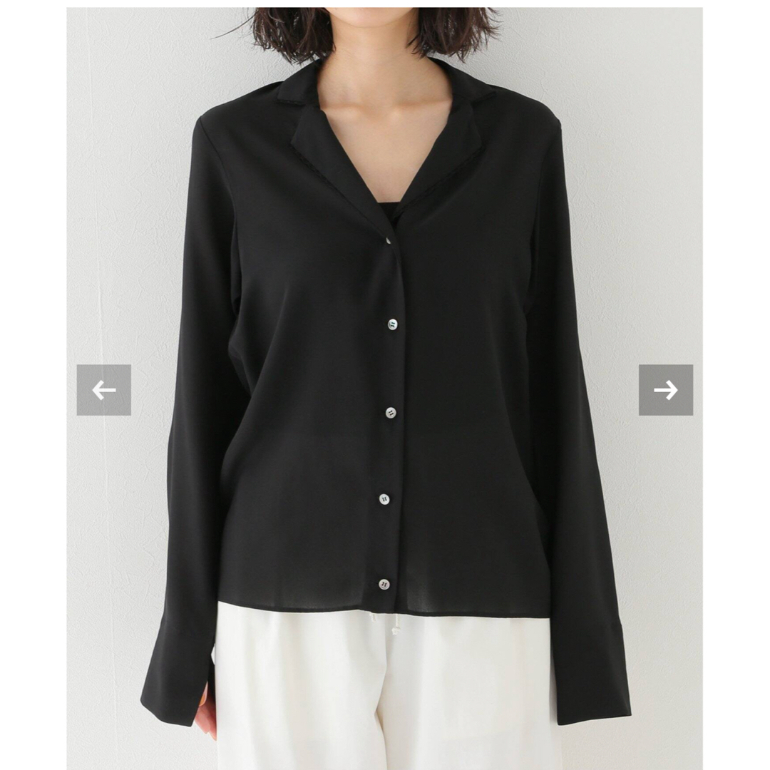 Plage(プラージュ)の美品　Plage  プラージュ　Silk open collar ブラウス レディースのトップス(シャツ/ブラウス(長袖/七分))の商品写真