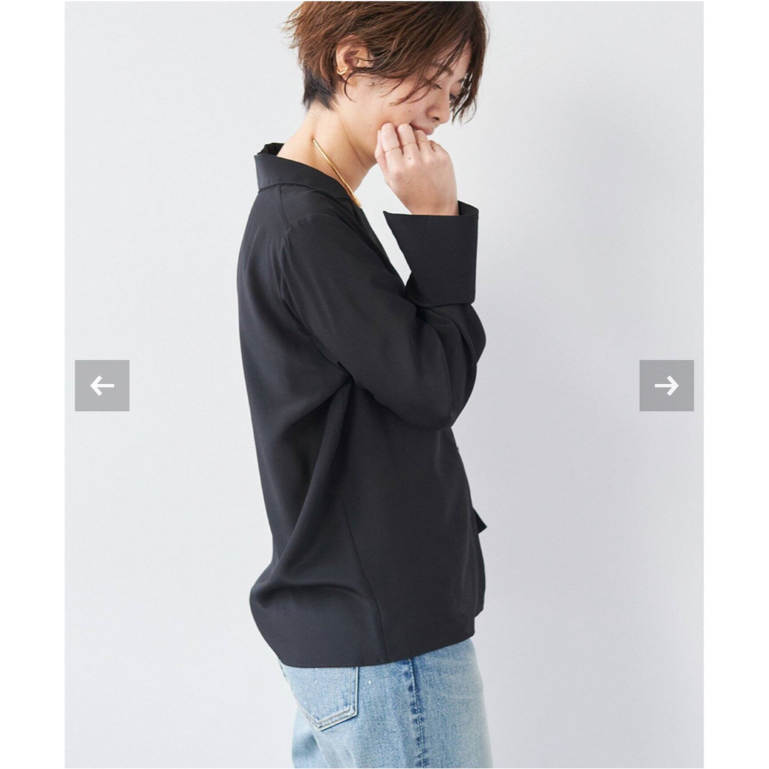 Plage(プラージュ)の美品　Plage  プラージュ　Silk open collar ブラウス レディースのトップス(シャツ/ブラウス(長袖/七分))の商品写真