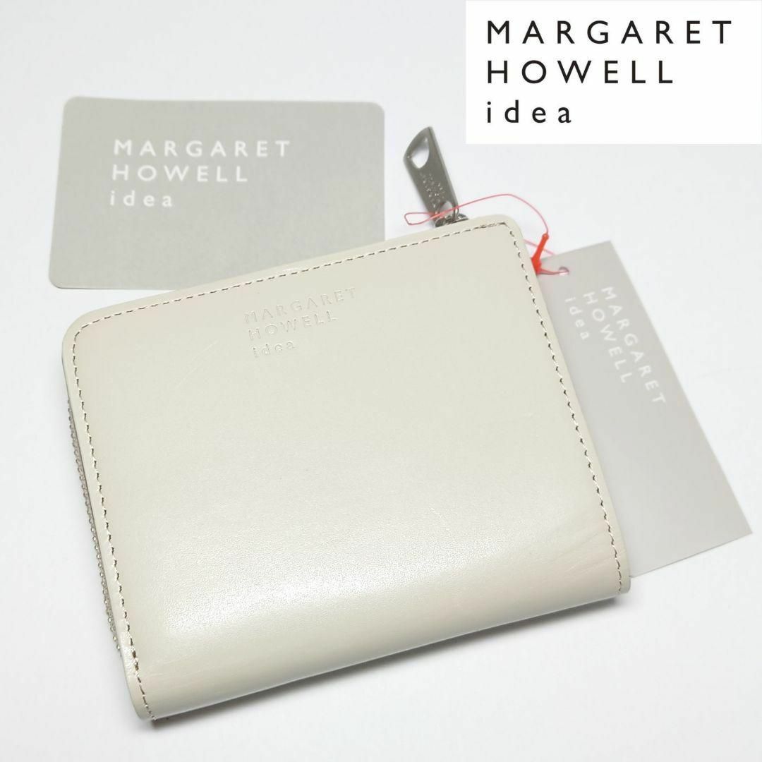 MARGARET HOWELL(マーガレットハウエル)の【新品タグ付き】マーガレットハウエルアイデア ラウ二つ折り財布 オフホワイト レディースのファッション小物(財布)の商品写真