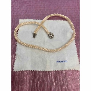 ミキモト(MIKIMOTO)のミキモト　パール　ネックレス　天然真珠　中古現状品(ネックレス)