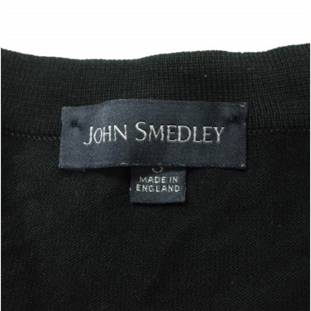 JOHN SMEDLEY(ジョンスメドレー)のJOHN SMEDLEY ジョンスメドレー イギリス製 シーアイランドコットンVネックカーディガン S ブラック ニット ハイゲージ トップス【中古】【JOHN SMEDLEY】 メンズのトップス(カーディガン)の商品写真